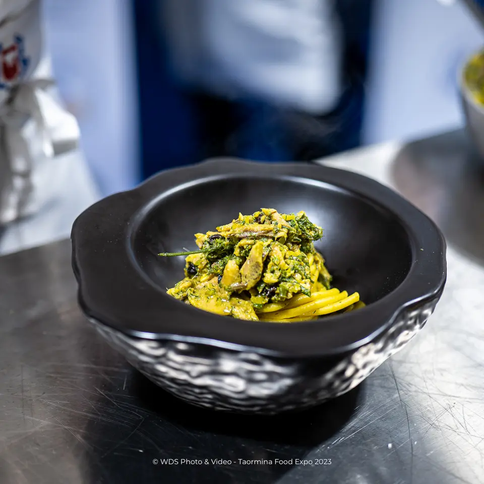 Taormina food expo 2023 - Cooking show - Pasta con le Sarde