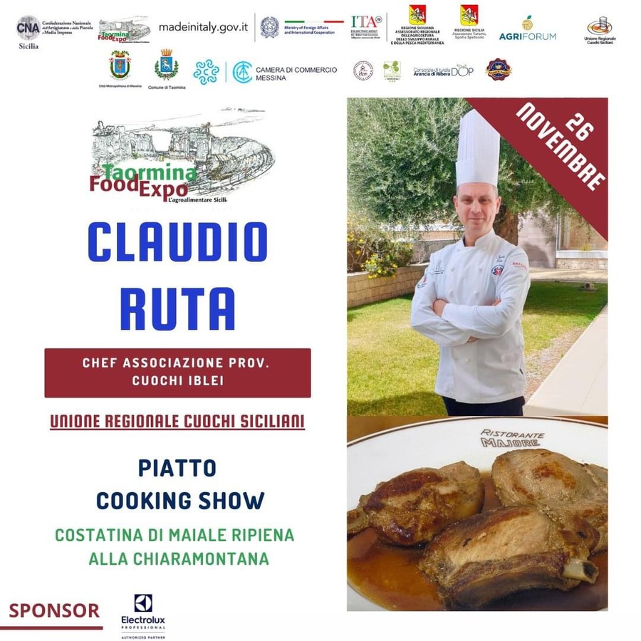 Piatto Cooking Show -  Costatina di maiale ripiena alla chiaramontana